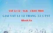 Giải Vật lí 12 trang 33 Chân trời Sáng tạo